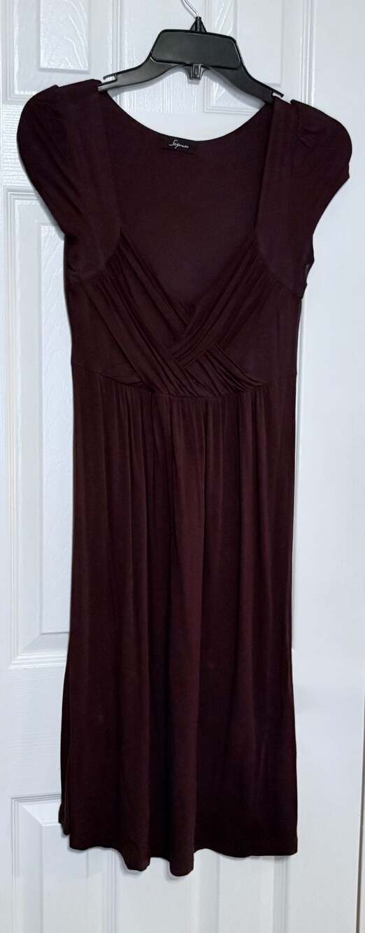 Soprano Women's Size S Cap Sleeve Pleated Empire Waist Dress item #144 - Picture 6 of 9